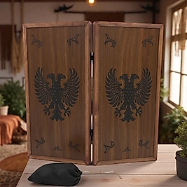 SİMYA FİGÜR PREMİUM ÇİFT BAŞLI KARTAL CEVİZ KAPLAMA: