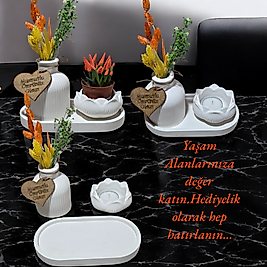 Simya Vazo,Mumluk 2'li Dekoratif Aksesuar