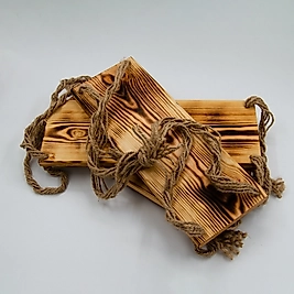 Simya 3'lü Dekoratif Masip Ahşap Duvar Rafı ( Çam Ağacı)