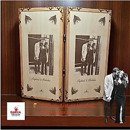 SİMYA RESİMLİ PREMİUM AKÇA AĞAÇ KAPLAMA TAVLA