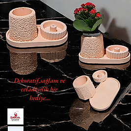 Simya Kabarcıklı Beton Aksesuar ve Tütsülük